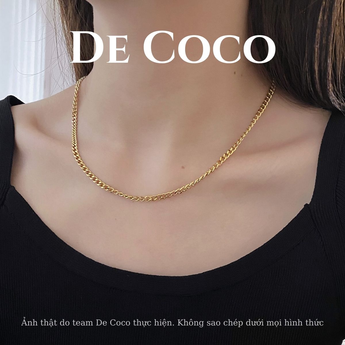 [KHÔNG ĐEN GỈ] Vòng cổ dây xích cá tính Chain De Coco