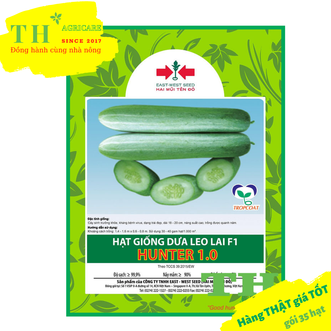 Hạt Giống Dưa Leo Lai F1 Hunter 1.0 Hai Mũi Tên Đỏ Gói 35 Hạt  Trồng Được Quanh Năm | TH-AGRICARE