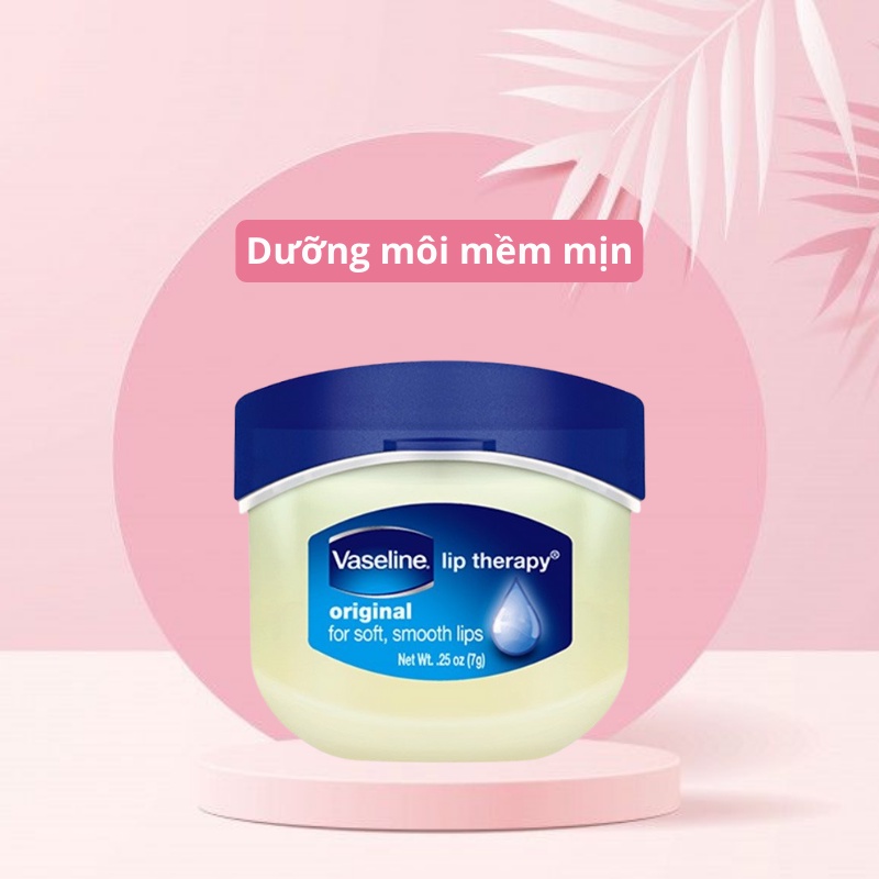 Free ship - dưỡng môi vaseline hồng và không màu 7g – beauty lover son dưỡng môi làm mềm, mịn môi tức thì