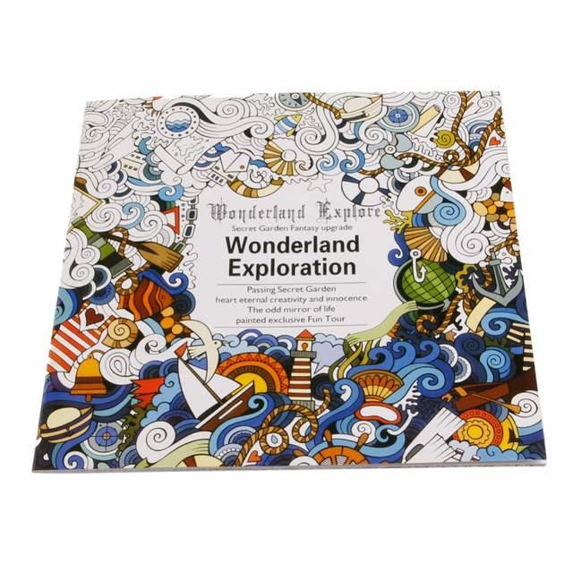 English Adult Graffiti S Books Wonderland Exploration Coloring Book -HE DAO