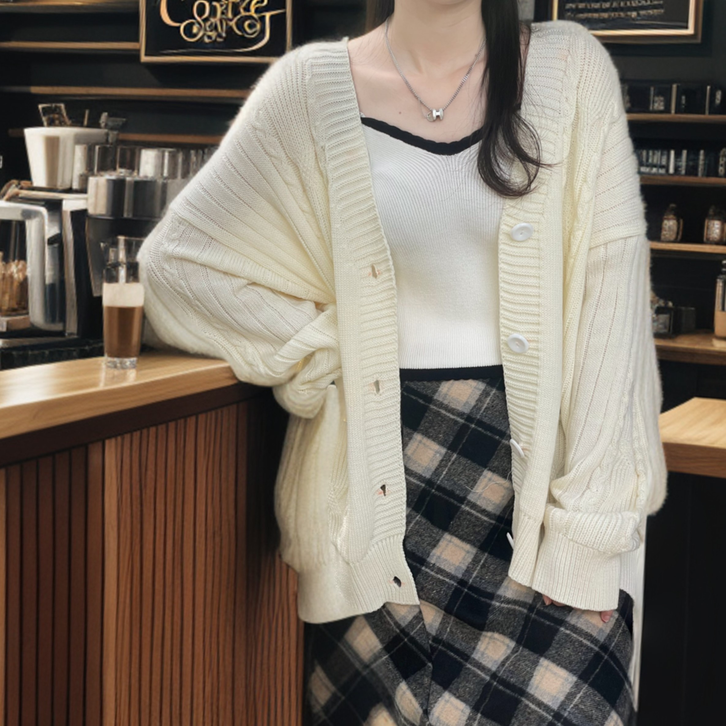 [SIÊU SALE NĂM MỚI] [FREESHIP + VOUCHER] Áo khoác cardigan len thừng túi trước oversize