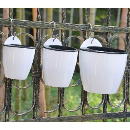 [HCM]Chậu nhựa thông minh tự tưới nước dùng trồng cây treo tường 3 kích thước - Trang Flowers