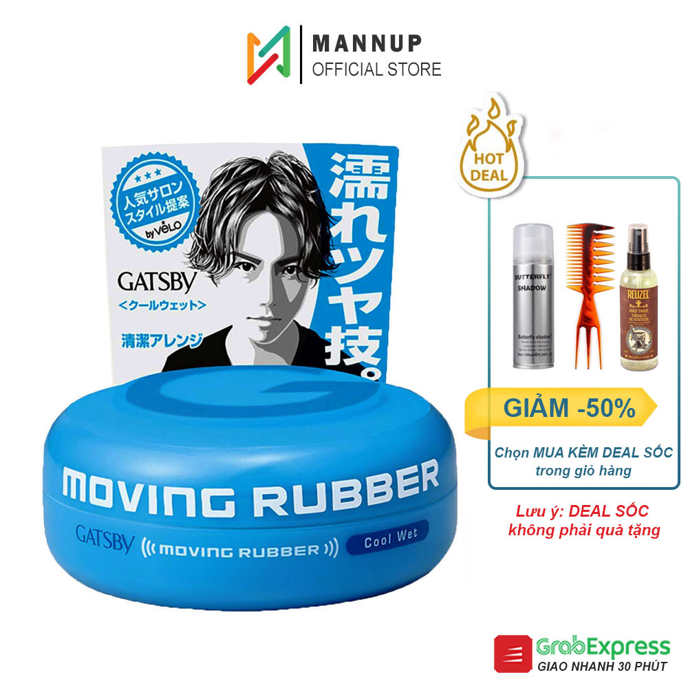 Sáp Vuốt Tóc Nam Gatsby Wax Moving Rubber 80g