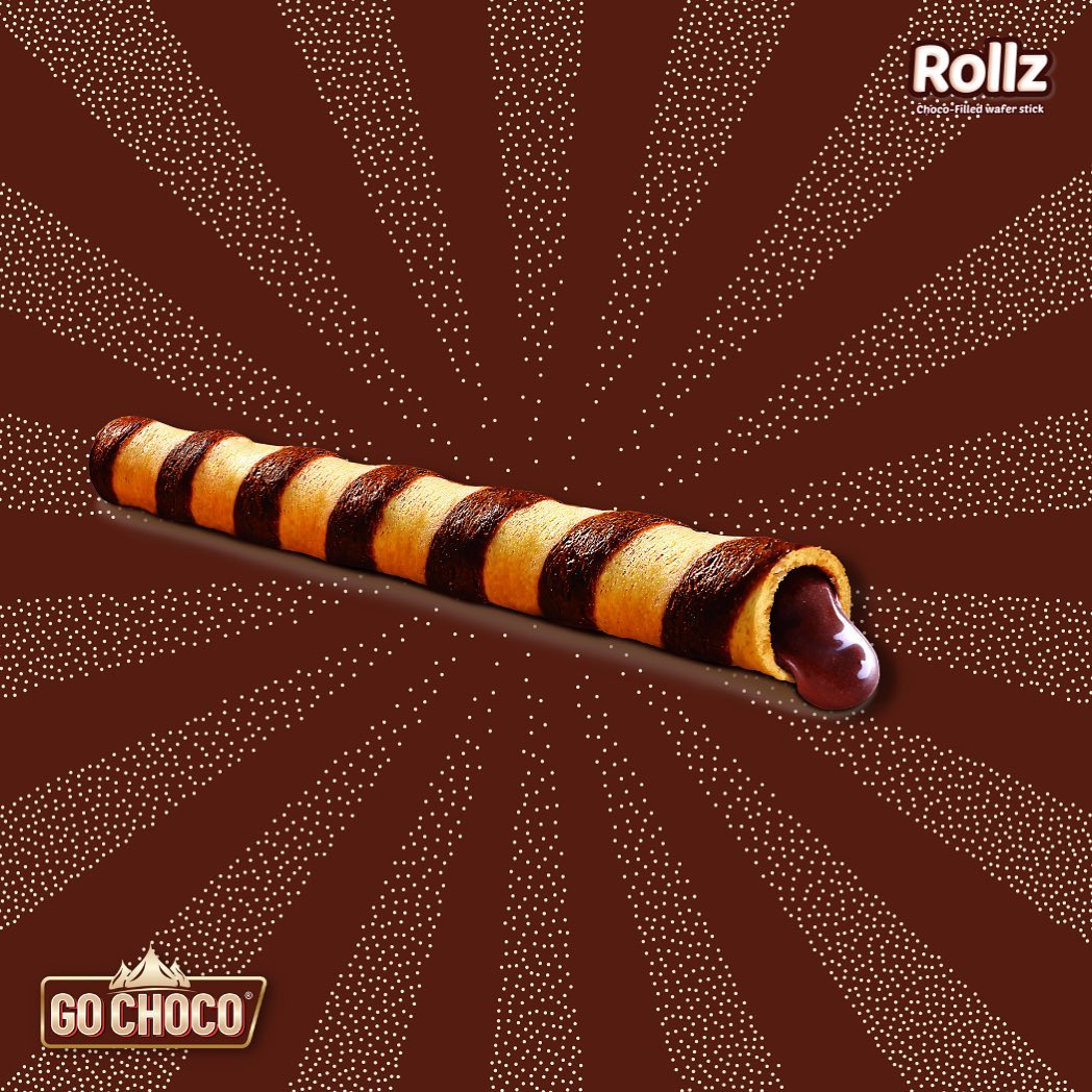 Bánh quế kem socola Go Choco Rollz 320g