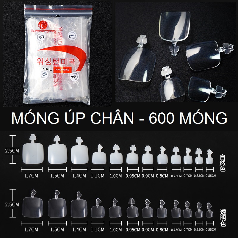 [HCM] Bịch Móng Úp Dùng Cho Chân 500 Móng