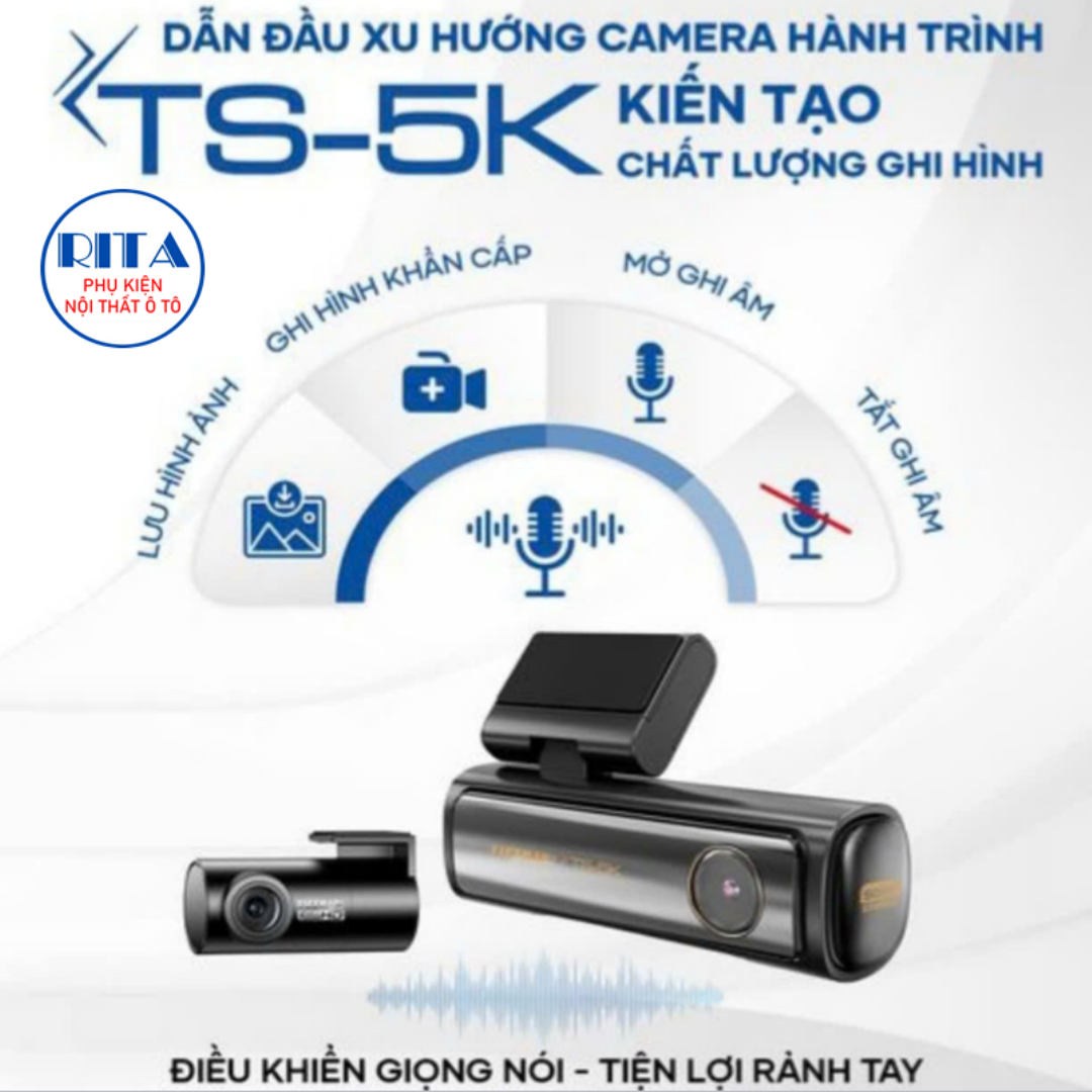 Camera Hành Trình Vietmap TS-5K - Kèm Thẻ Nhớ 64Gb - Tặng Vietmap Live Pro - Hàng Chính Hãng
