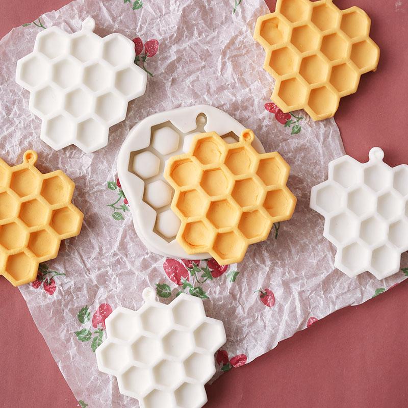 Mẫu Mới Tổ Ong Fondant Bộ Tạo Khuôn Hình Sô Cô La Silicone Bộ Tạo Khuôn Hình Mật Ong Tổ Ong Bánh Tổ Ong Bộ Tạo Khuôn Hình Hoạt Hình Đáng Yêu