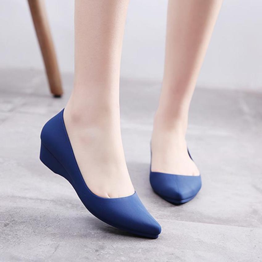 Giày nữ, Giày búp bê nữ đế bằng nhựa dẻo cao 3cm thời trang Hàn Quốc-gcg30 giá rẻ