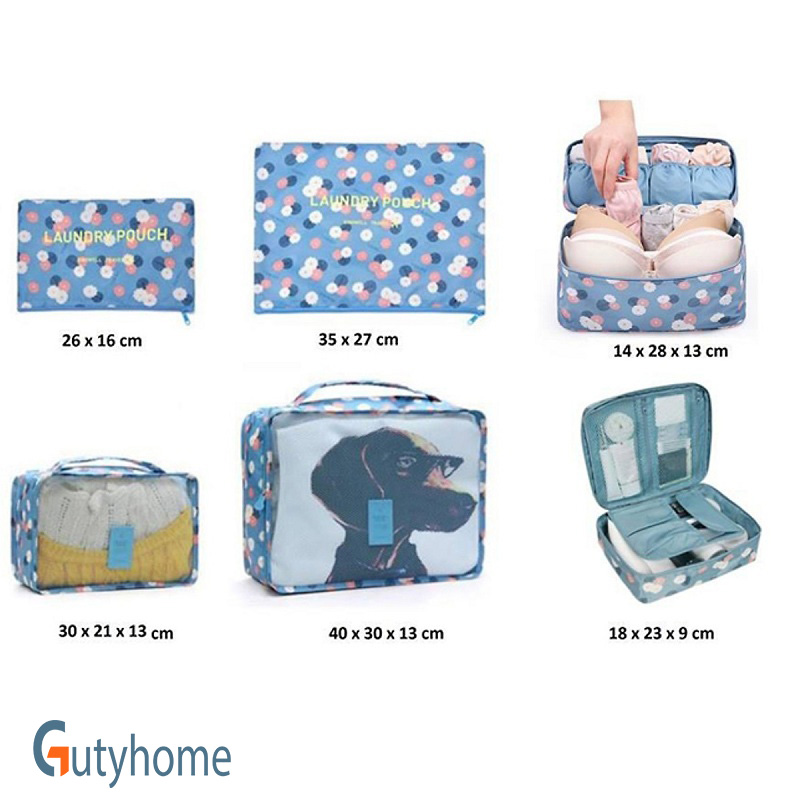 [HCM]Túi Chống Thấm Đựng Đồ Cá Nhân Du Lịch - Bộ 6 cái