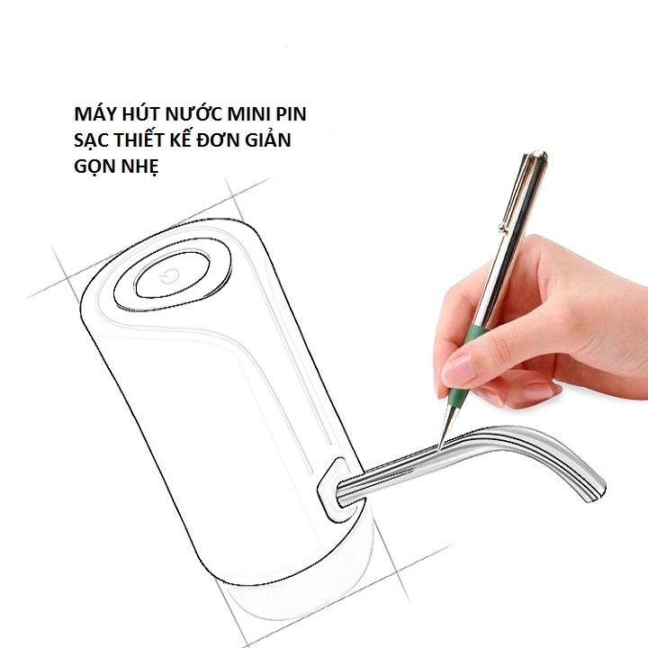 Máy hút nước bình mini tự động, thông minh tiện dụng