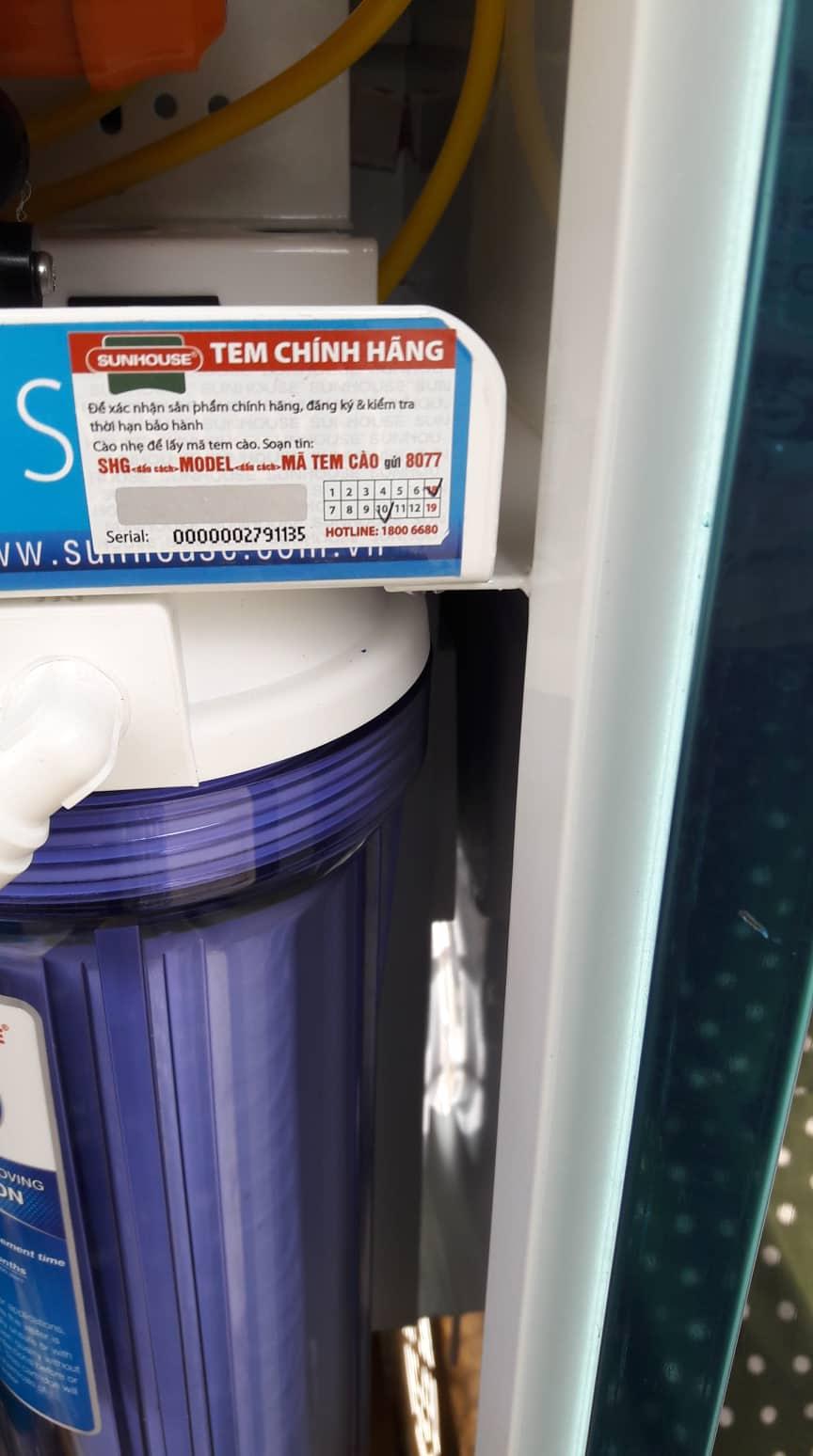 MÁY LỌC NƯỚC SUNHOUSE-  MÁY LỌC NƯỚC SHR76210CK