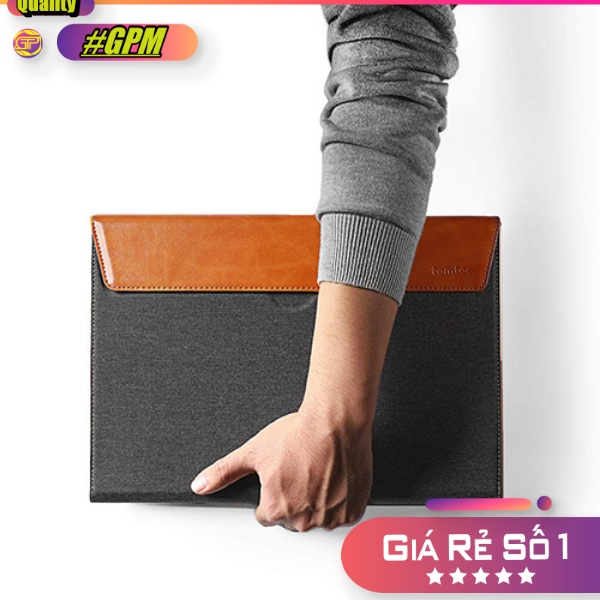 [HCM]TÚI CHỐNG SỐC MACBOOK PRO/AIR TOMTOC PREMIUM LEATHER H15