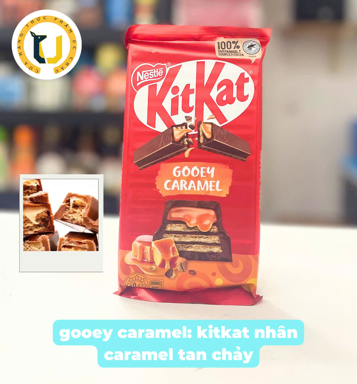 (HÀNG ÚC) Kẹo Socola thanh KITKAT nhiều vị NESTLE KITKAT Chocolate Bars