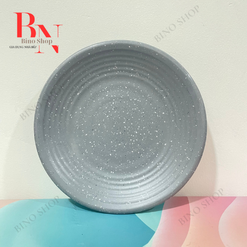 [HCM]Đĩa Nhựa Gân Melamine Nhám Xám