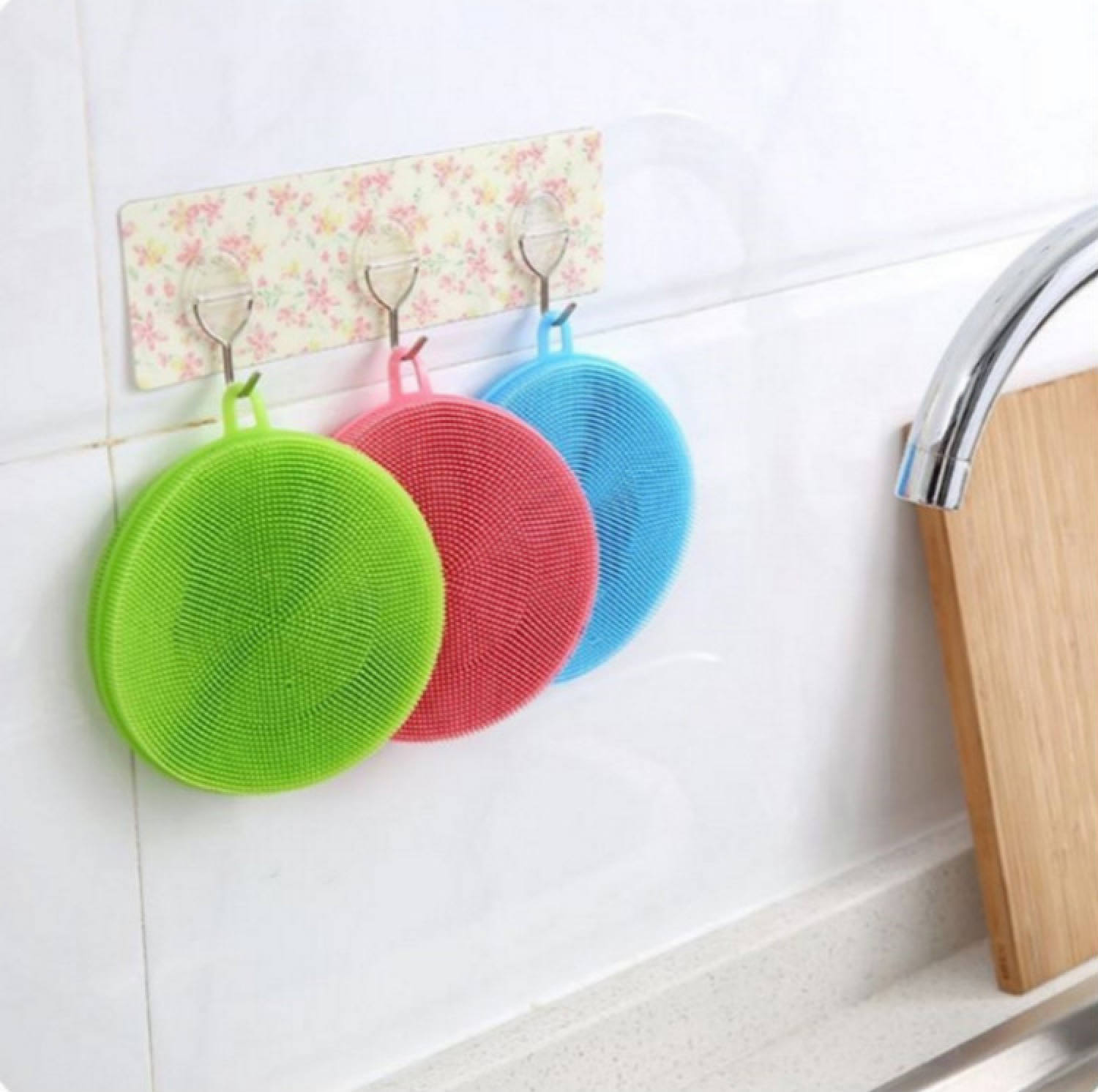 Combo 2 Miếng Rửa Chén Bát Silicon Đa Năng Siêu Sạch (màu ngẫu nhiên),