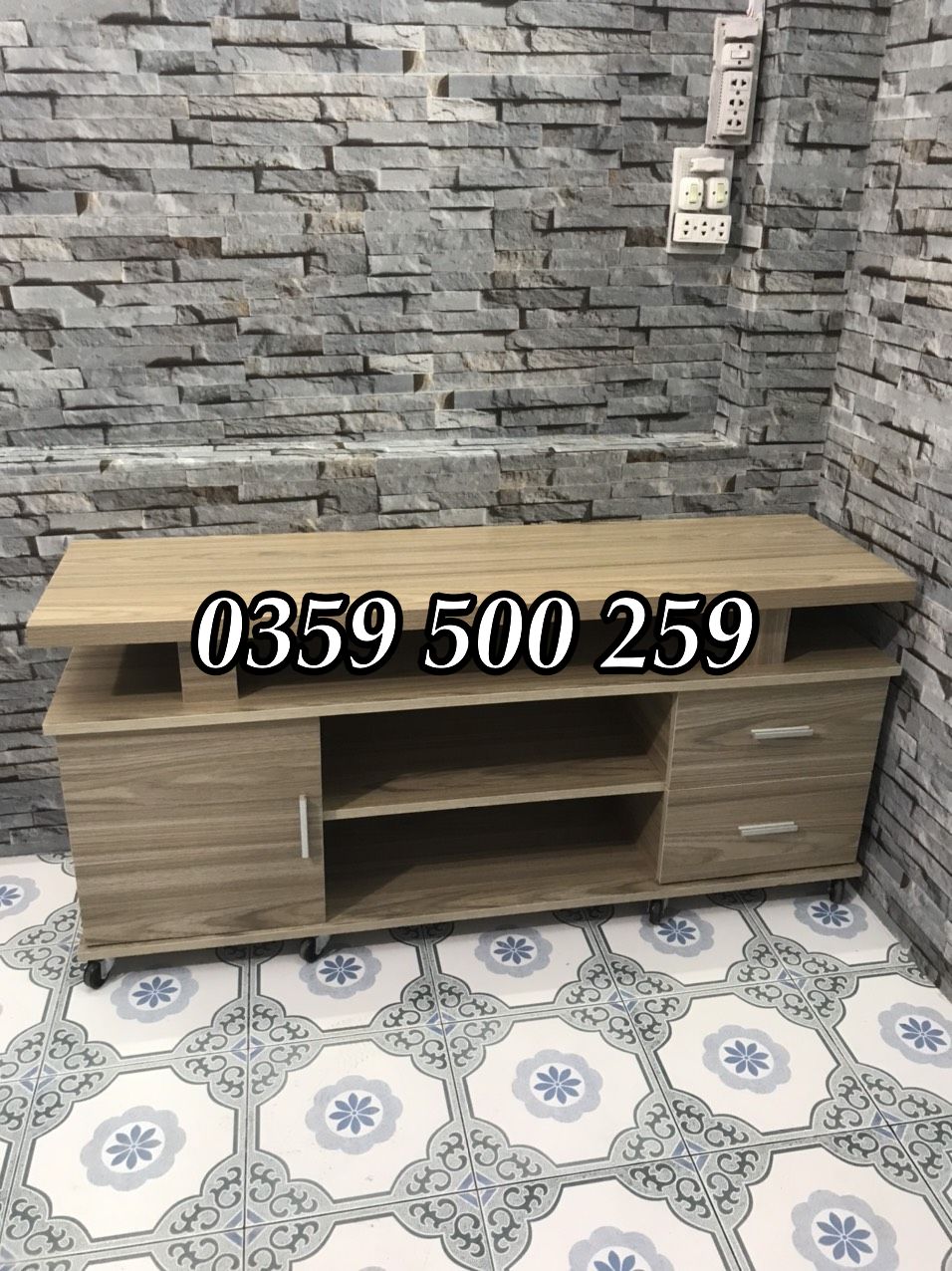 kệ tivi gỗ mdf phủ melamine chồng trầy