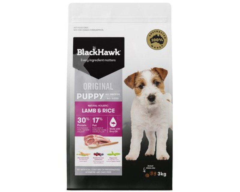 Xuất xứ Úc] Thức ăn hạt cho chó con vị cừu BLACK HAWK PUPPY LAMB u0026