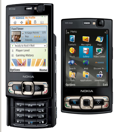 Điện thoại nắp trượt 2 chiều Nokia N95 8GB, màn hình 2.6 inch 16 triệu màu - BH 6 tháng