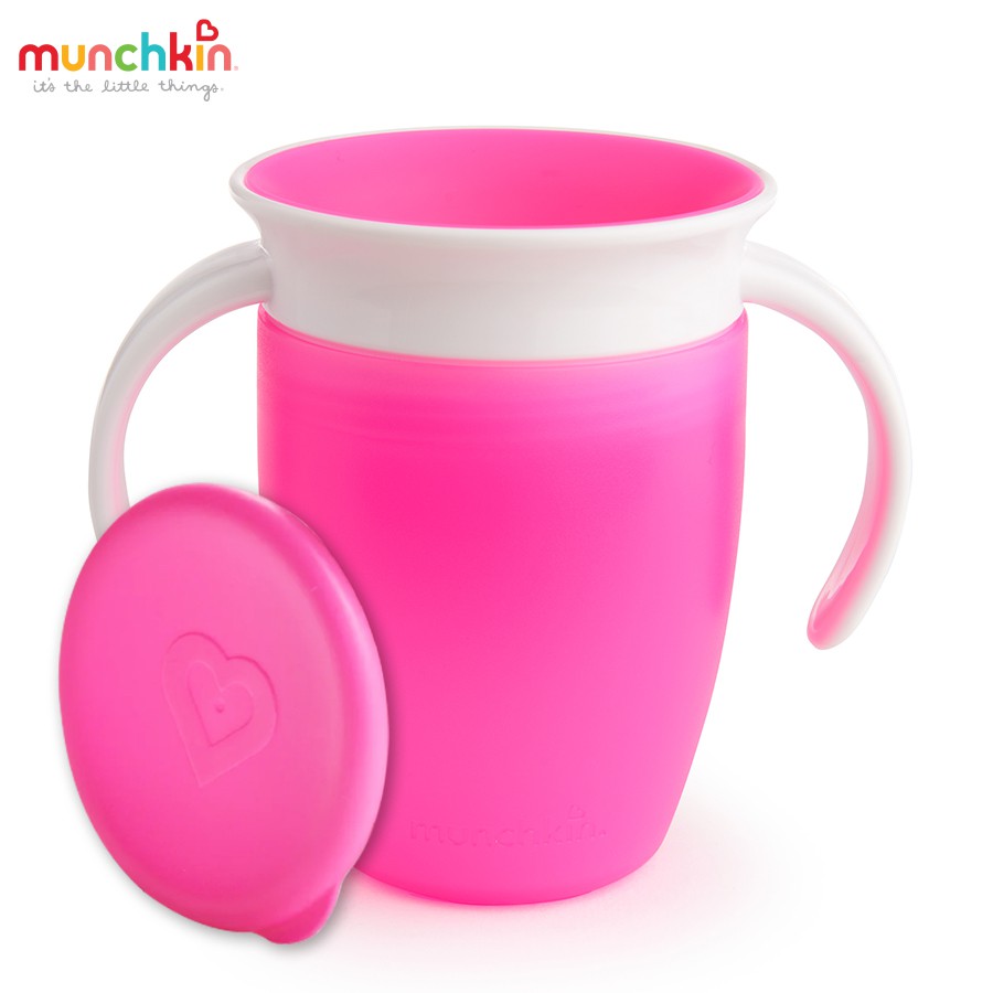 Cốc 360 độ Munchkin chống đổ, có nắp 207ml