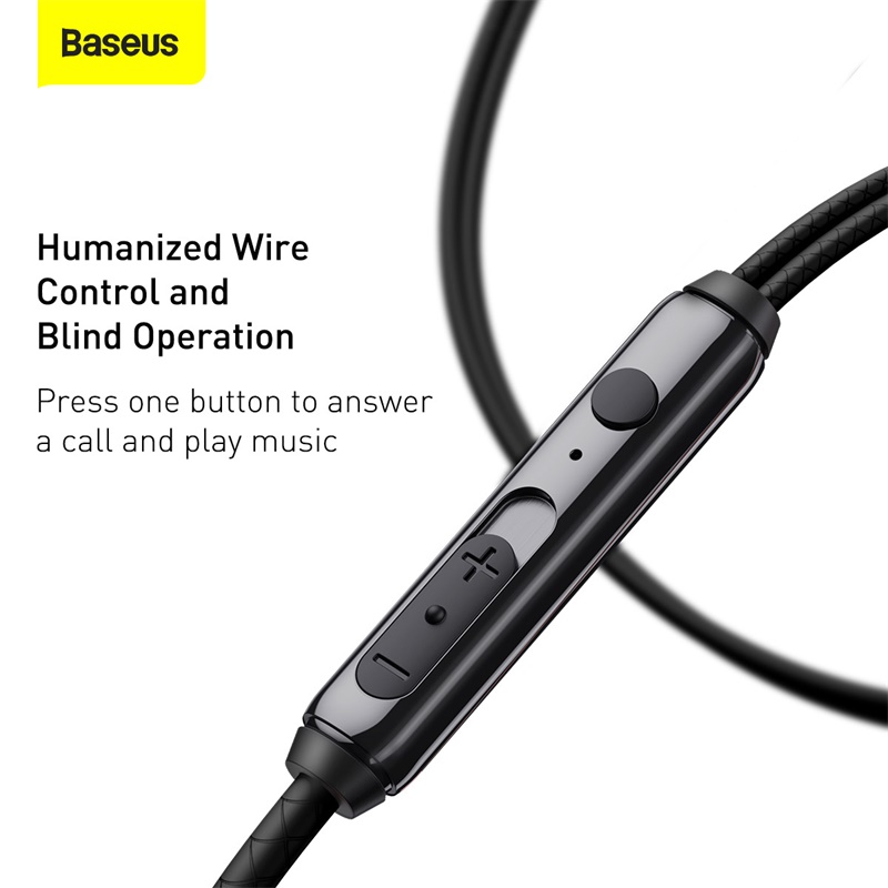 Baseus Tai Nghe Có Dây Âm Thanh Nổi H19 6D, Tai Nghe Bass Tai Nghe Có Dây 3.5Mm, Tai Nghe HIFI Có MIC Dành Cho Xiaomi Samsung Huawei