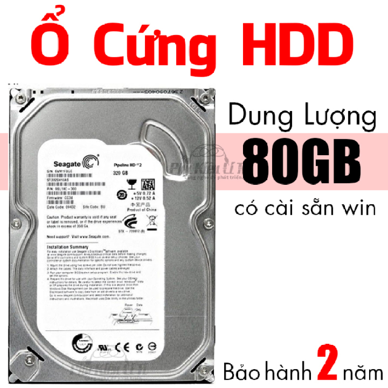 Bảng giá Ổ cứng HDD máy tính bàn Seagate 80GB Bảo Hành 2 Năm Phong Vũ
