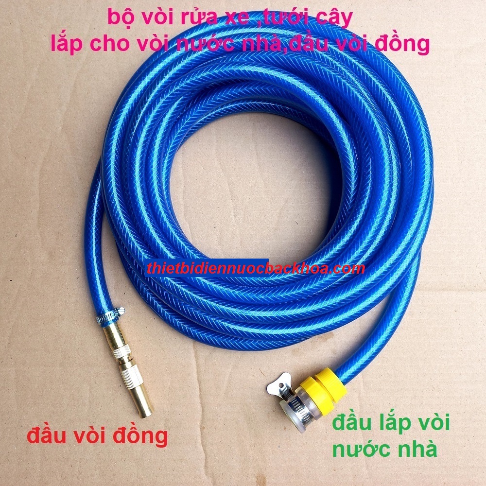 Vòi Tưới Cây Vòi Xịt Rửa Xe Đa Năng Tăng Áp Lực Nước Cực Mạnh 3m đến 30m lắp vòi nước thông thường