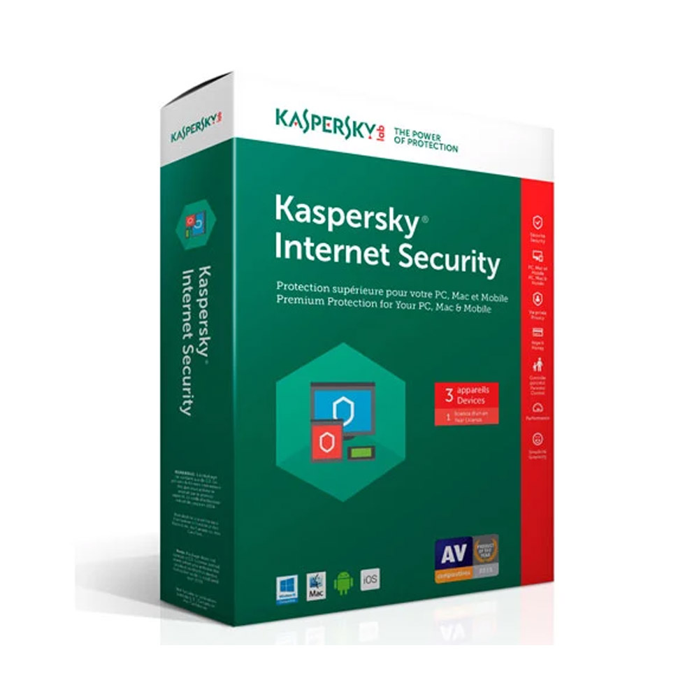 Phần mềm Kaspersky Internet Security 3 máy tính