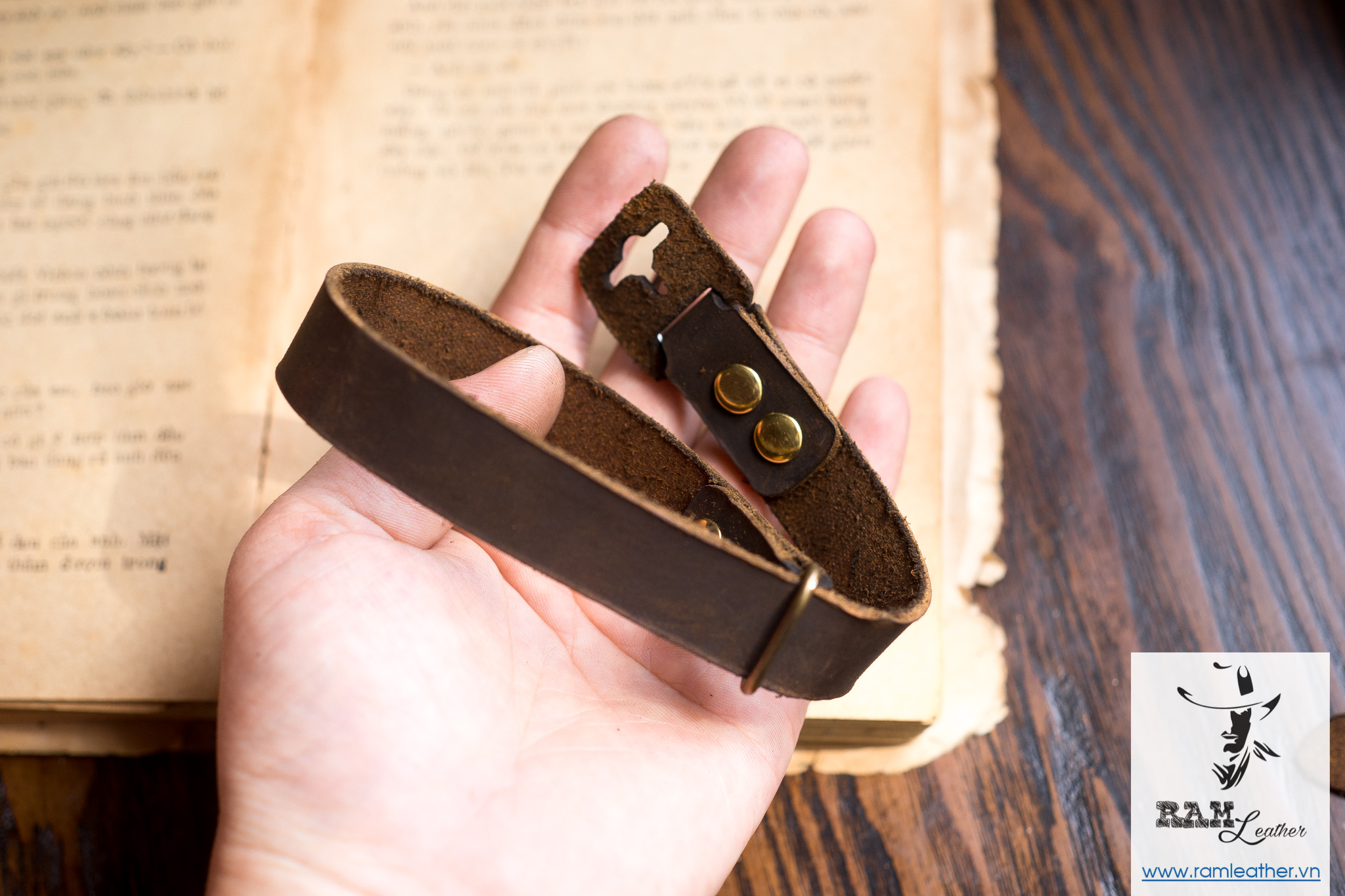 Dây đeo máy ảnh Siêu bền Canon / Nikon / Sony / Fujifilm / Pentax / Leica / Olympus Handstrap Da Sáp Ngựa – RAM Leather Handstrap