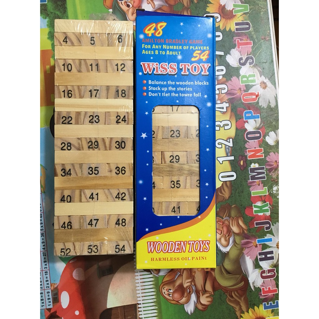 Đồ Chơi Rút Gỗ Wish Toy Cho Bé (54 thanh)