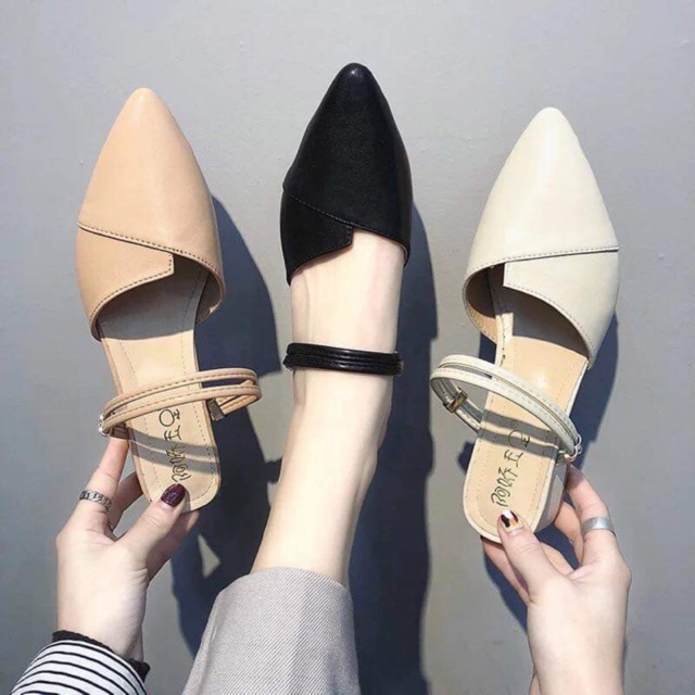 Giày sandal búp bê 3 in 1 siêu xinh l giày sục công sở l giày nữ