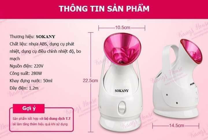 Máy Xông Mặt Hơi Nước Sokany