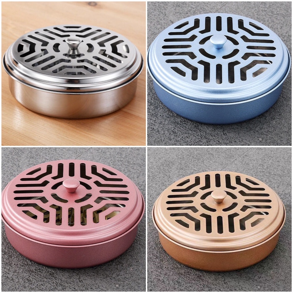 Khay đựng nhang muỗi có nắp đậy có nắp - dĩa đựng nhang muỗi HD001