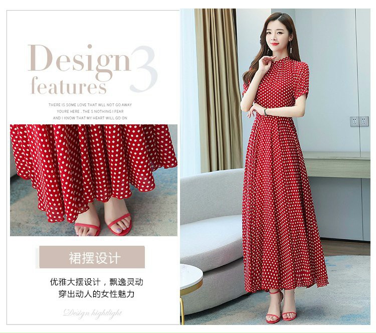 ĐẦM MAXI BI CỔ TRỤ XẾP LI - YB211101