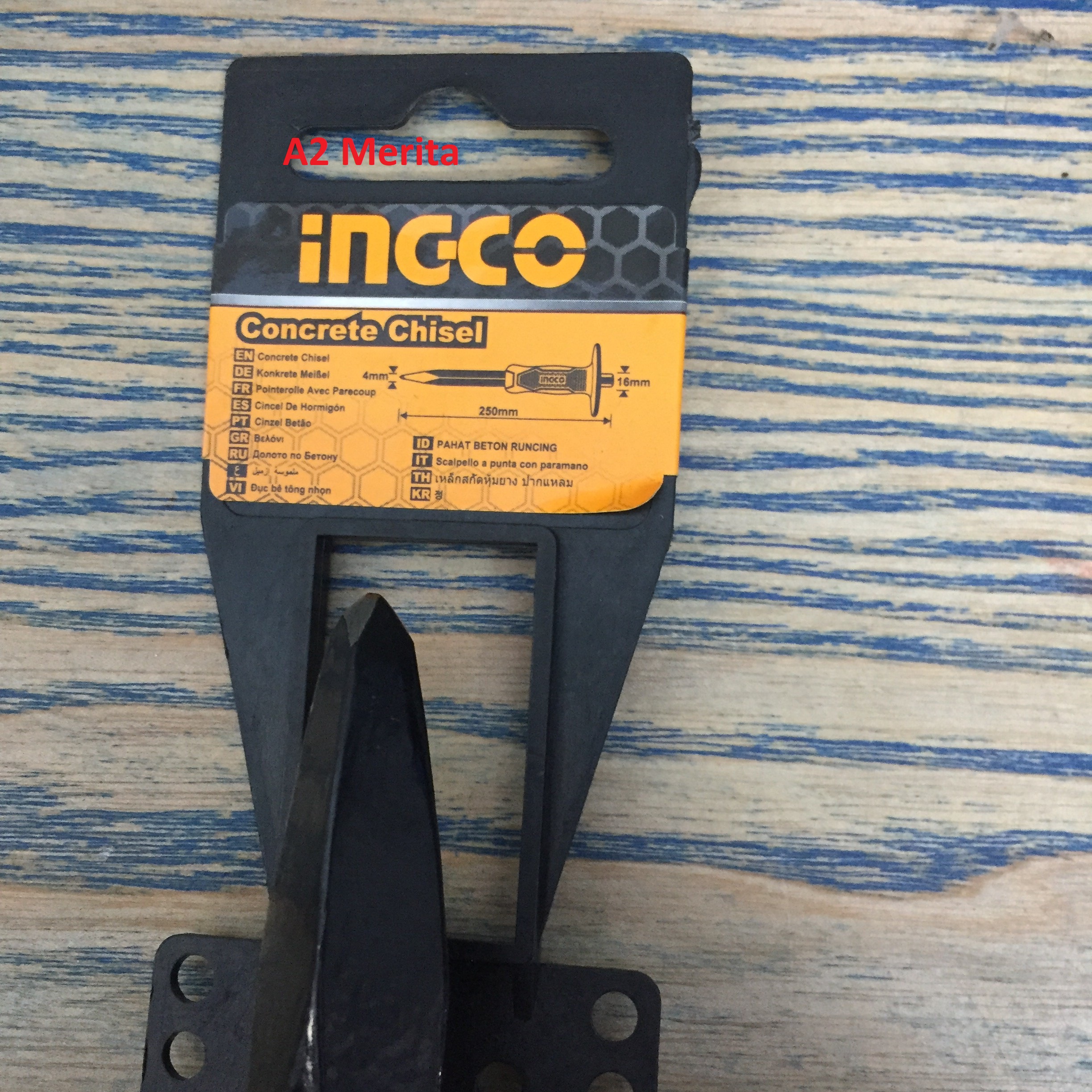 Đục bê tông mũi nhọn 4x250mm INGCO HCC0841016