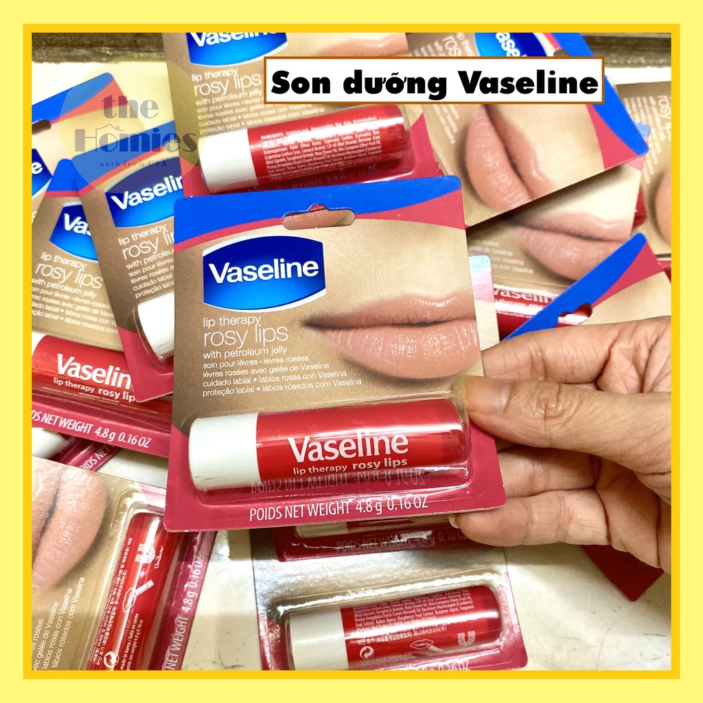 [Hàng Mỹ] Son dưỡng môi Vaseline dạng thỏi 4,8g