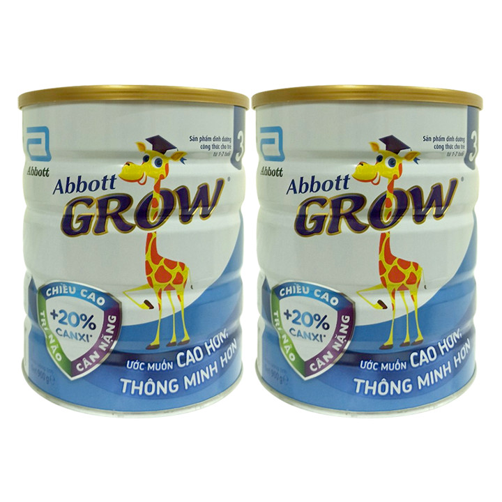 Bộ 2 Sữa bột Abbott Grow 3 900g