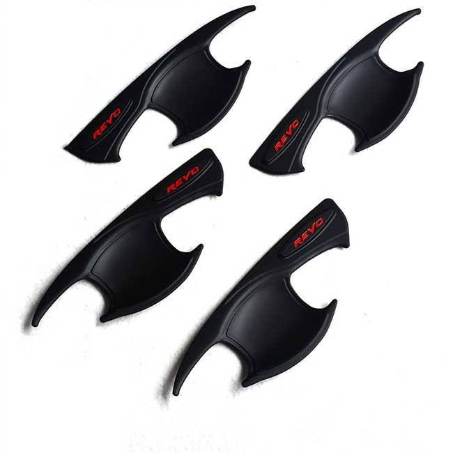 Ốp Trang Trí Hõm Cửa Xe Toyota Hilux 2016 2017 2018 2019 2020 Màu Đen có sẵn keo dính 2 mặt siêu chắc, phụ kiện trang trí ngoại thất xe sang trọng