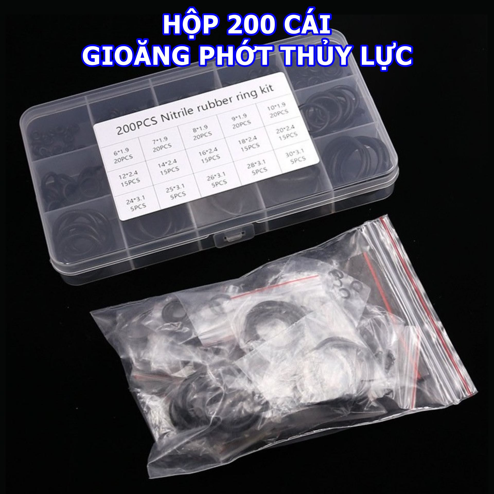 200 gioăng ron cao su dây cấp dây bát sen dây xịt cho đường nước, đường dầu thủy lực, đường khí nén... Làm việc từ -40 độ C đến 120 độ C
