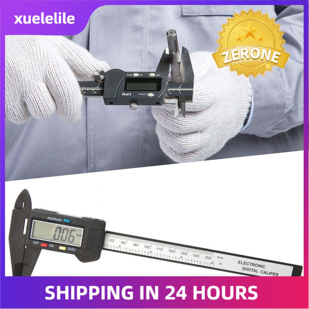 150mm 6 inch Digital LCD Vernier Caliper LCD Carbon Fiber Vernier Caliper Gauge Micrometer Measuring Digital Caliper Tool
