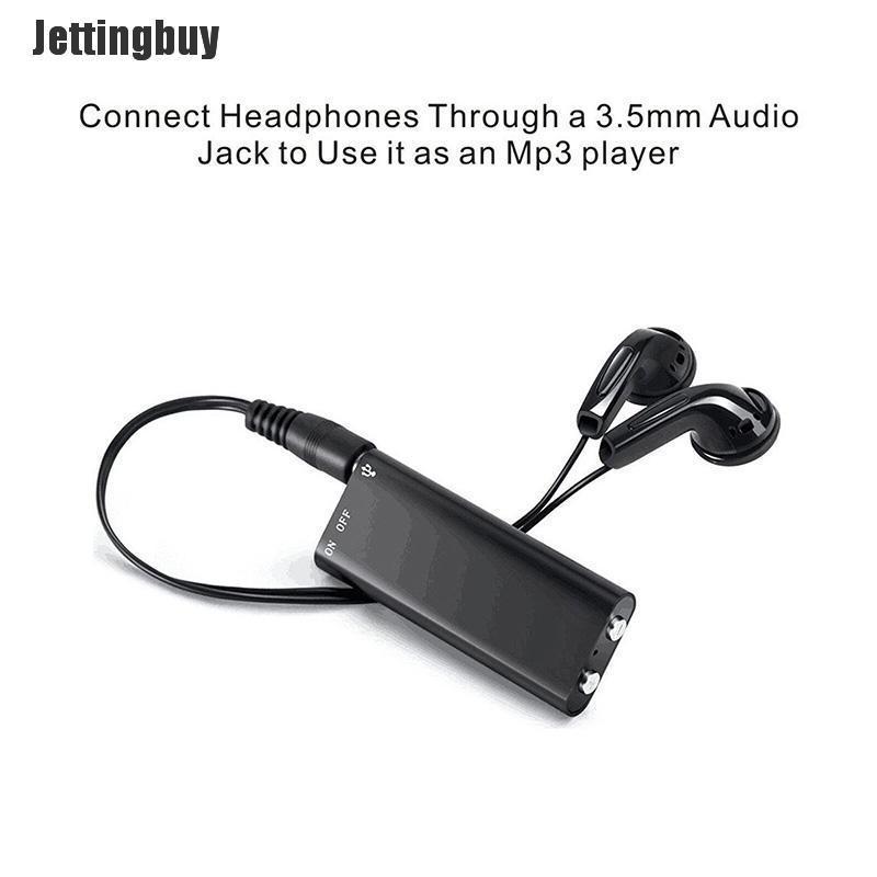 Jettingbuy 1PC Portable Mini Audio Recorder Voice Activated Listening Device 96 Hours 8GB