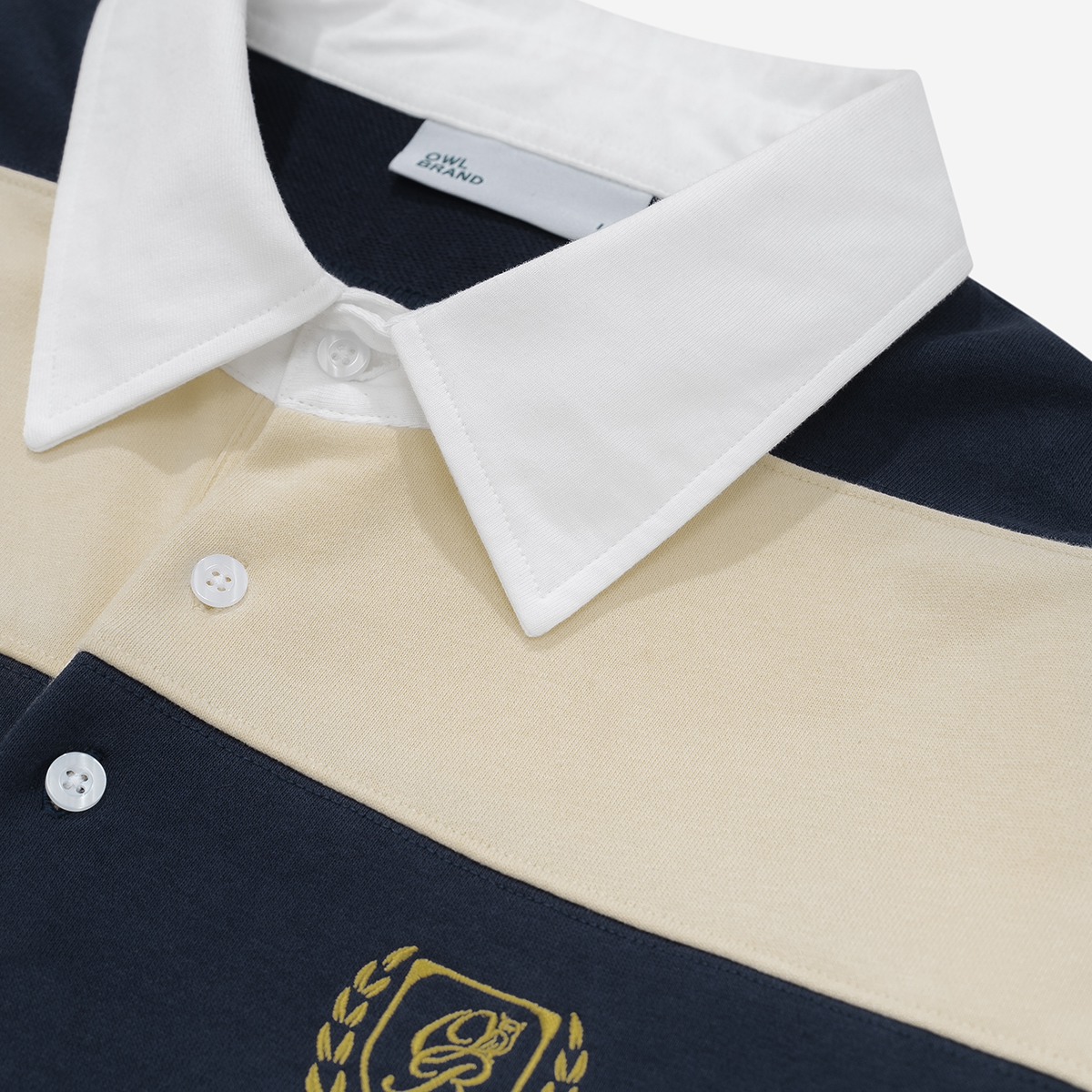 Áo nỉ sọc Owlbrand Rugby/ Navy