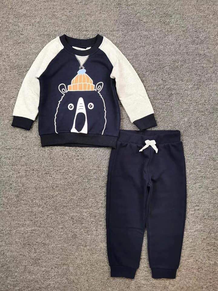 Bộ thu đông nỉ da cá H&M cho bé trai