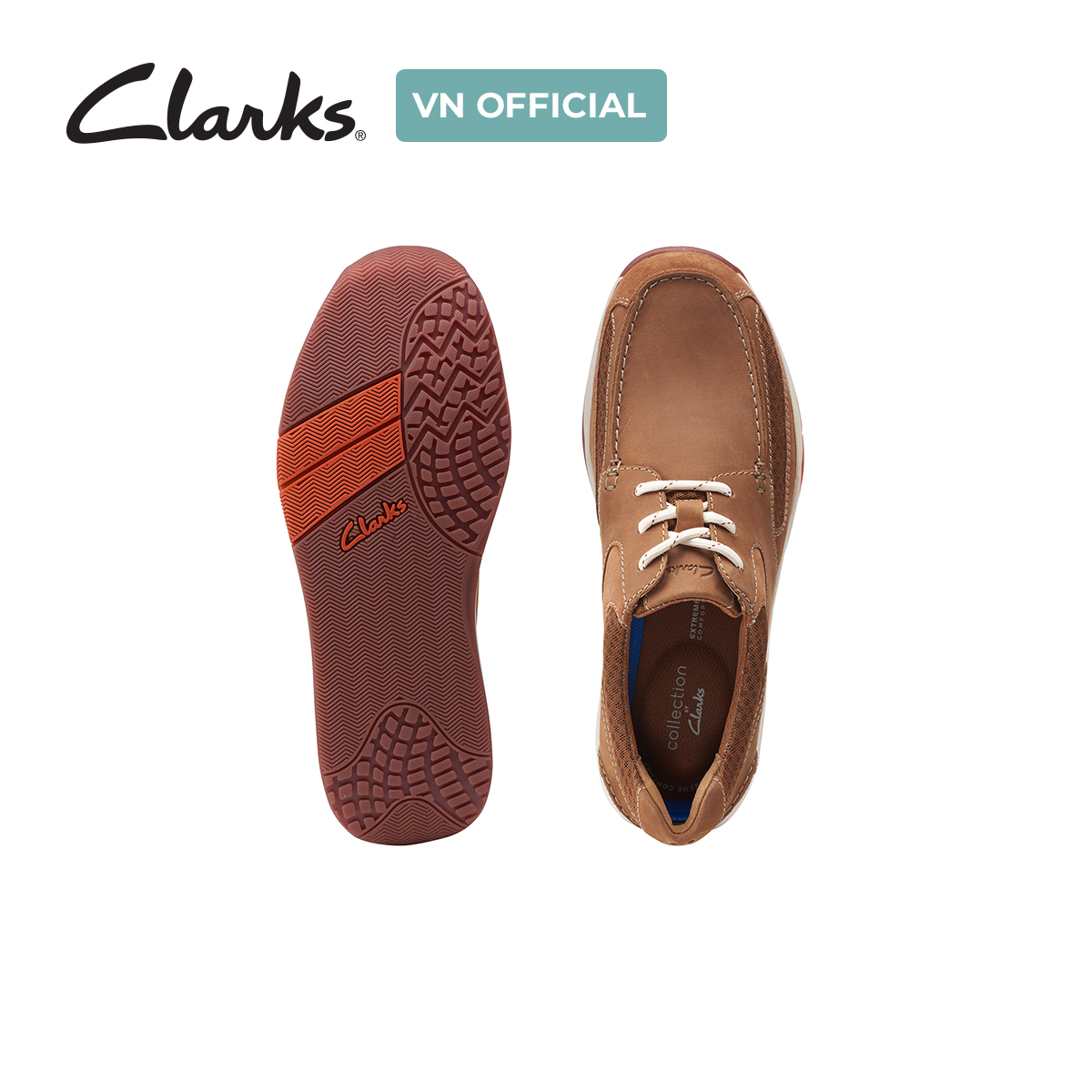 Giày Sneaker Da Nam Clarks - Langton Lane