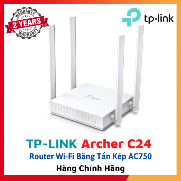 Bảng giá Bộ phát wifi Archer C24 | Router Wi-Fi Băng Tần Kép AC750 | 4 ăng ten | Quyền kiểm soát của phụ huynh | 5 GHz: 433 Mbps (802.11ac) | 2.4 GHz: 300 Mbps (802.11n) | Bảo hành 24 tháng Phong Vũ