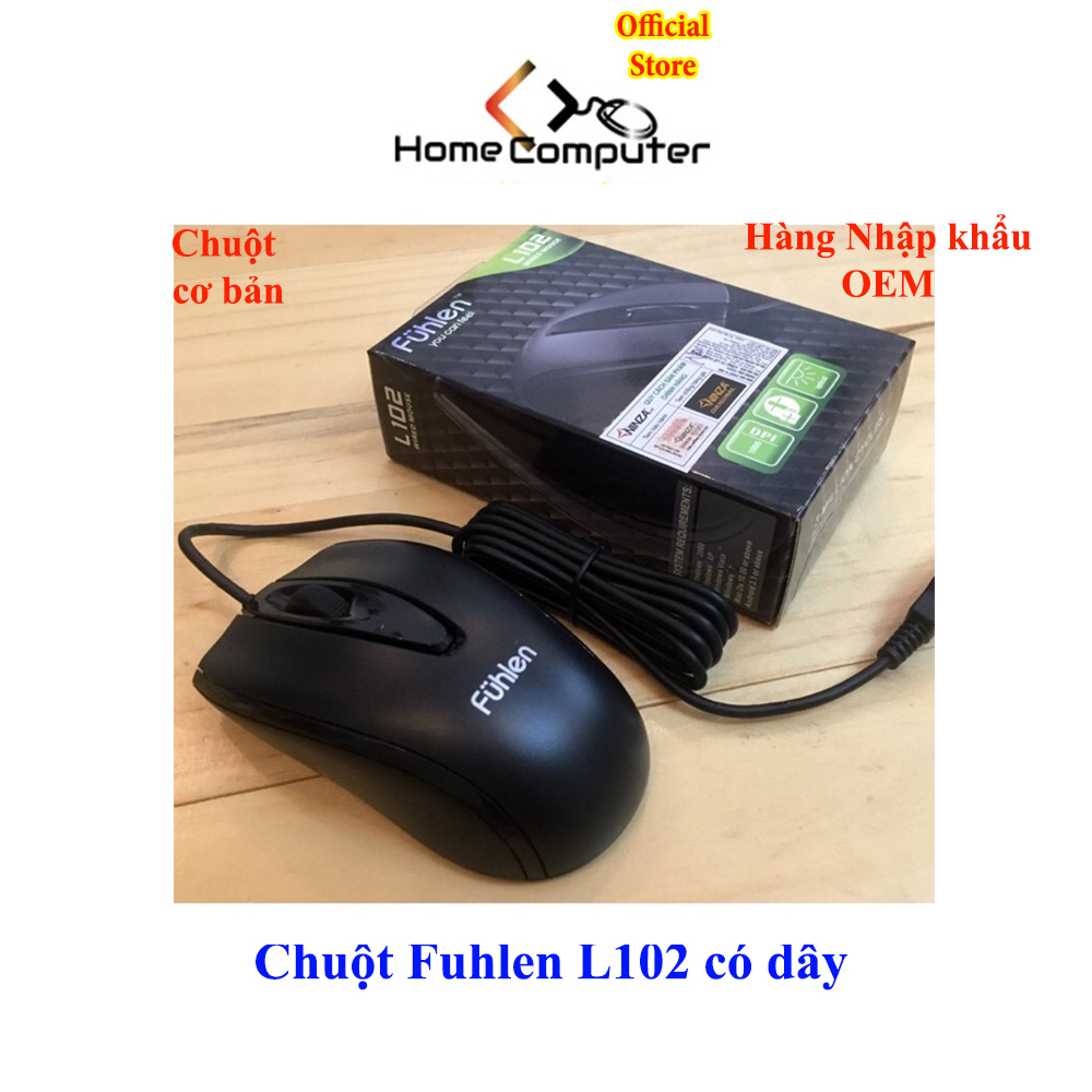 Chuột máy tính,chuột có dây Fulhen L102 hàng nhập khẩu giá tốt ,bảo hành 12 tháng – Home Computer