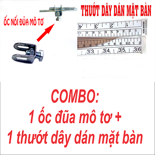 Combo Ốc đủa mô tơ và thướt dây dán mặt bàn máy may công nghiệp