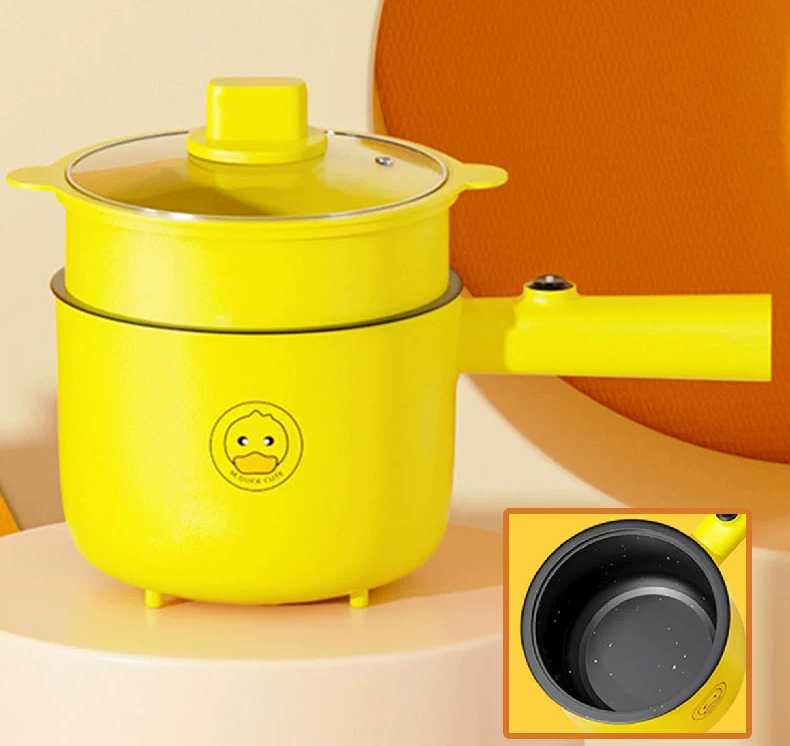 Electric Cooking Pot Electric Hot Pot with Steamer Non-Stick Pot Multifunctional Electric Cooking Pot