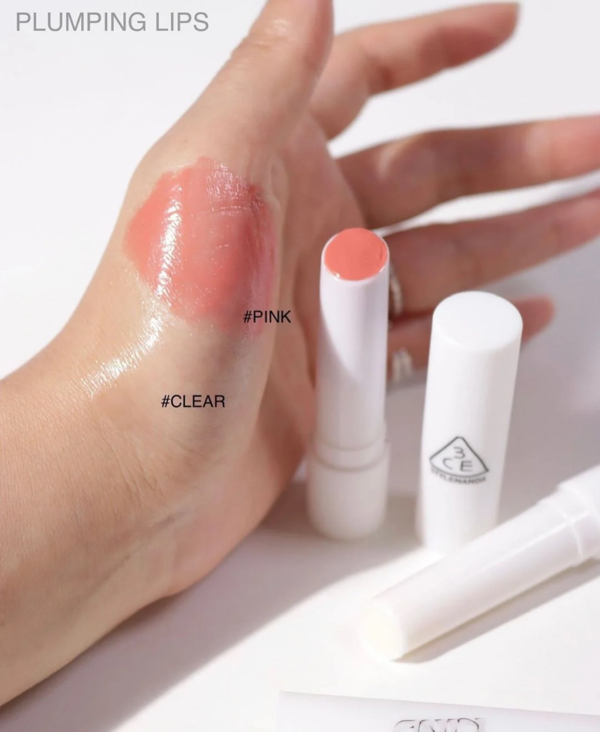 Son Dưỡng 3CE Giúp Làm Căng Mọng Môi 3CE Plumping Lips (Future Kind) 2.4g [Clear- Pink]