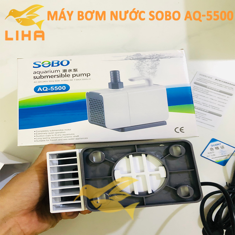 Máy Bơm Nước Sobo AQ-5500 (60W-3000L/H-3M) - Máy Bơm Bể Cá