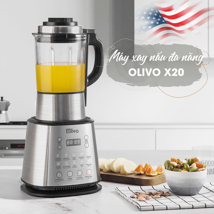 Máy Làm Sữa Hạt Olivo X20 - USA - Nấu Không Tràn, Xay Cực Mịn
